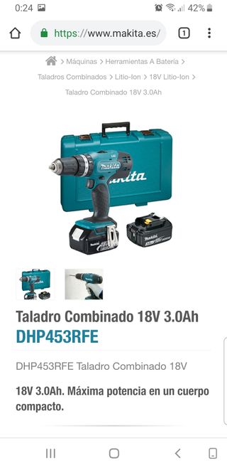 Percutor 18v makita taladro